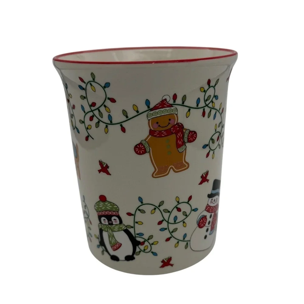 Temp-tations by Tara Seasonal Christmas Ceramic Utensil Holder  Hand Painted